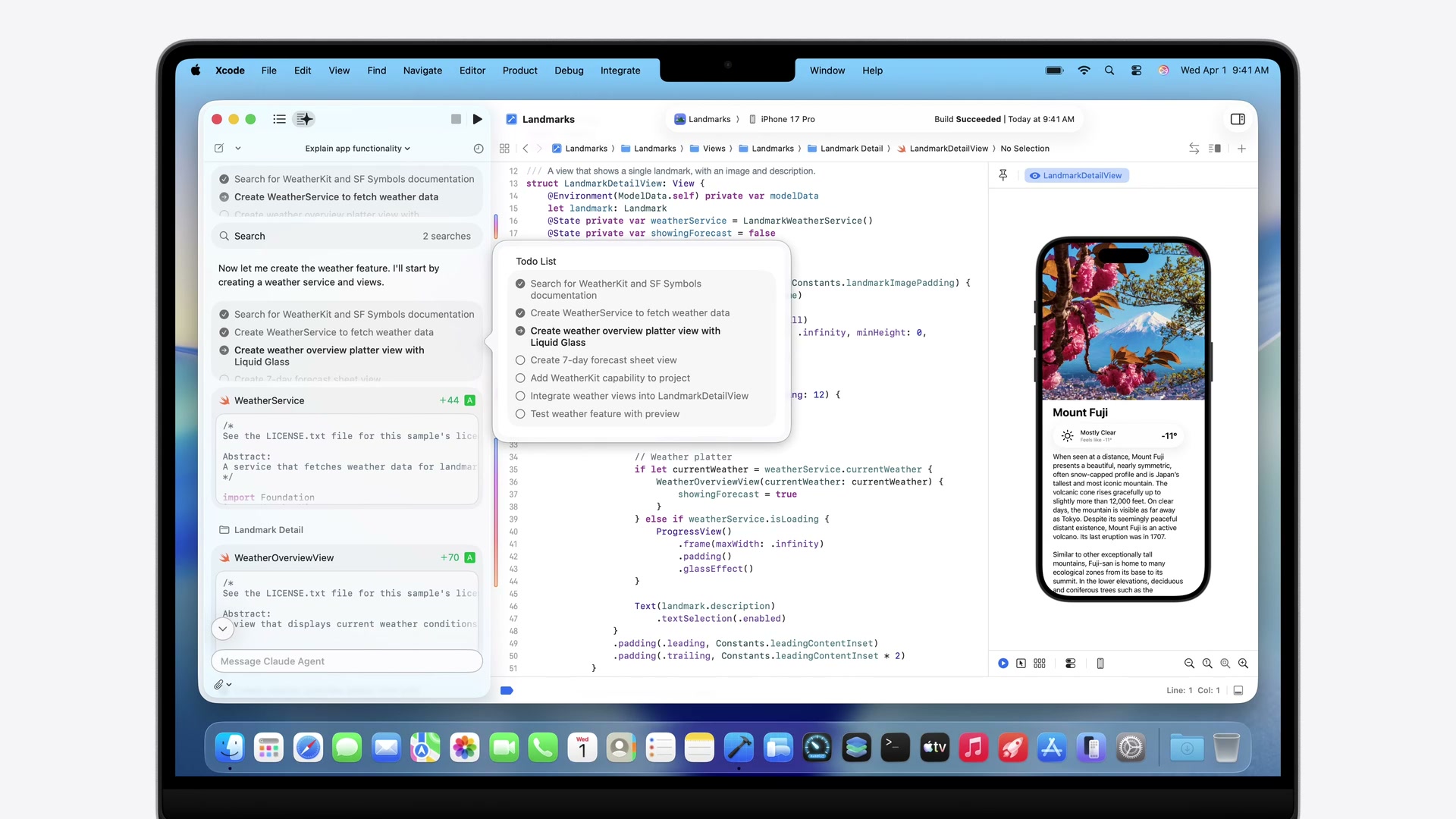 Xcode Claude Coding Agent