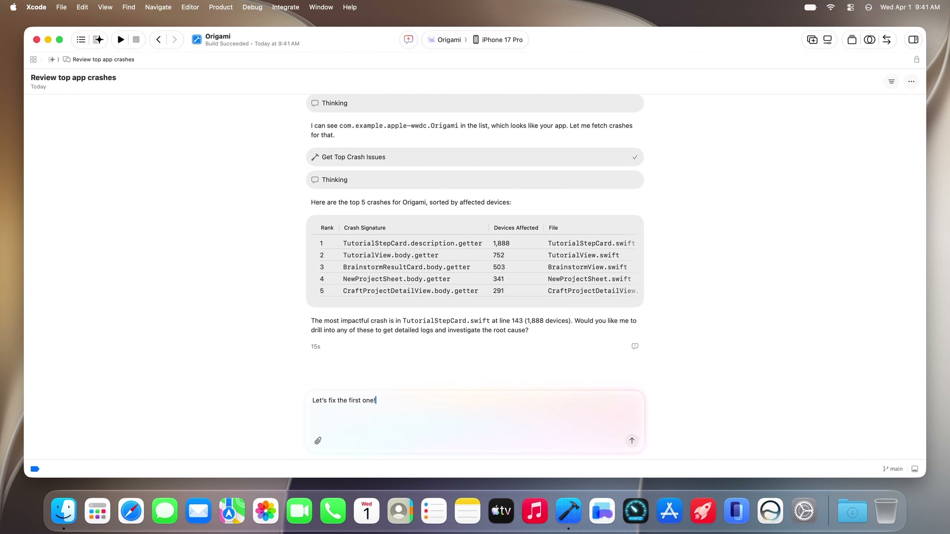 Xcode Crash Reporter Logs